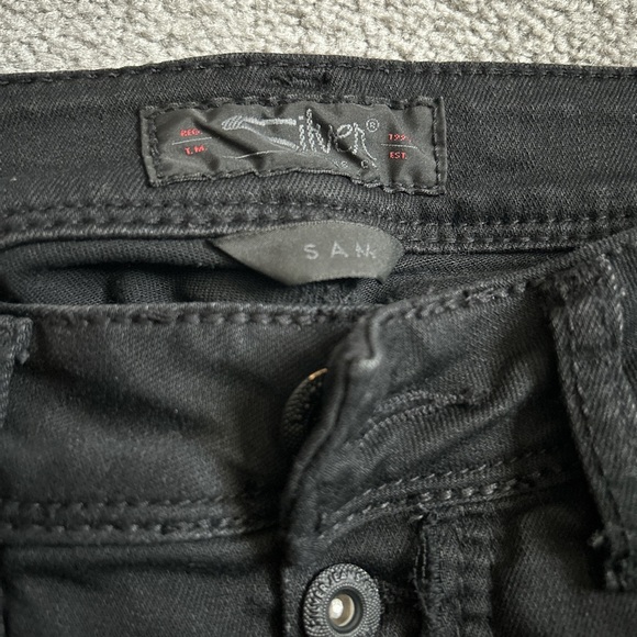 black ripped skinny jeans from silver jeans co. size xs/small - Picture 3 of 5